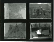 Photographs, four modern prints, from glass negatives 