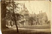 Photograph, early print, of Owens College, Manchester