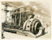 Photograph of large piece of machinery in Castner Kellner works