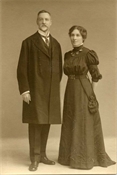 Studio photograph of Harry and Pollie Baker