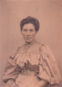 Glass plate of  colour image of woman  