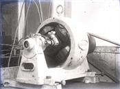 Glass negative of electric motor at Beaconfield