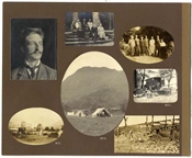 Page from Baker family album, family and holiday.