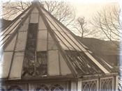 Glass negative of roof of conservatory at Beaconfield
