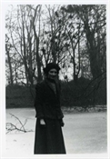 Photograph of Margaret Baker on frozen pond
